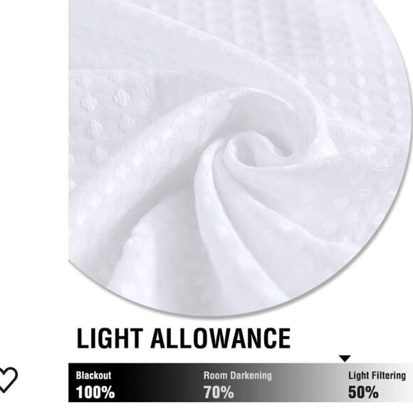 One pair pure white curtain panels - Picture 8 of 8